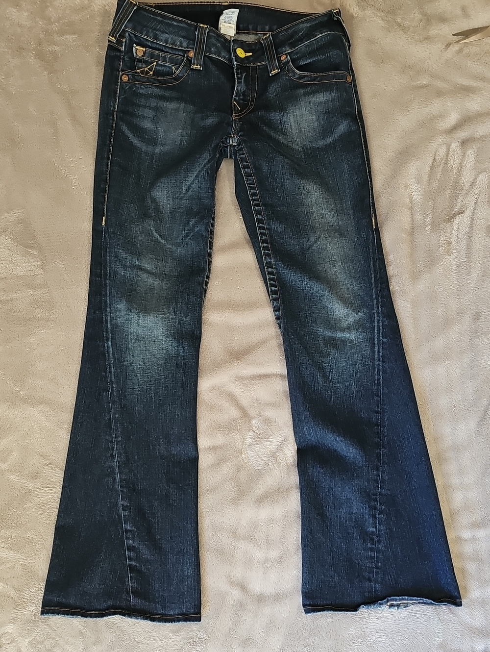 True Religion Women's Blue Flared Jeans